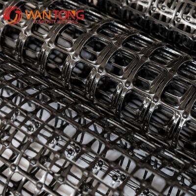 1-6 m breedte Biaxiaal PP polypropyleen geogrid composiet geotextiel voor wegbasis
