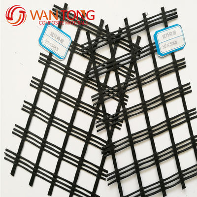 80 kn glasvezel mesh geogrid voor roadbed solidificatie in biaxial polyester