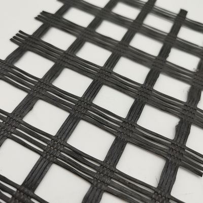 100KN/M Treksterkte Uniaxiaal Biaxiaal Polyester Geogrid Voor Ondersteunende Wanden