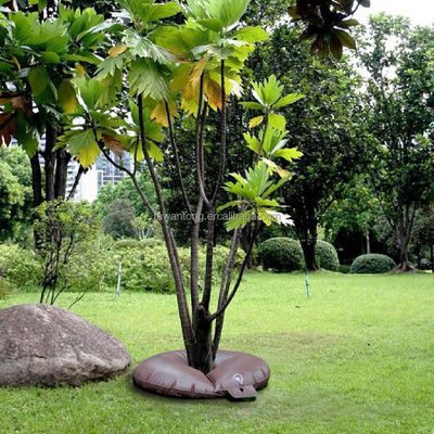 Bomen waterzak met trage afgifte druppel irrigatie ring zware dienst 15 gallon bruin
